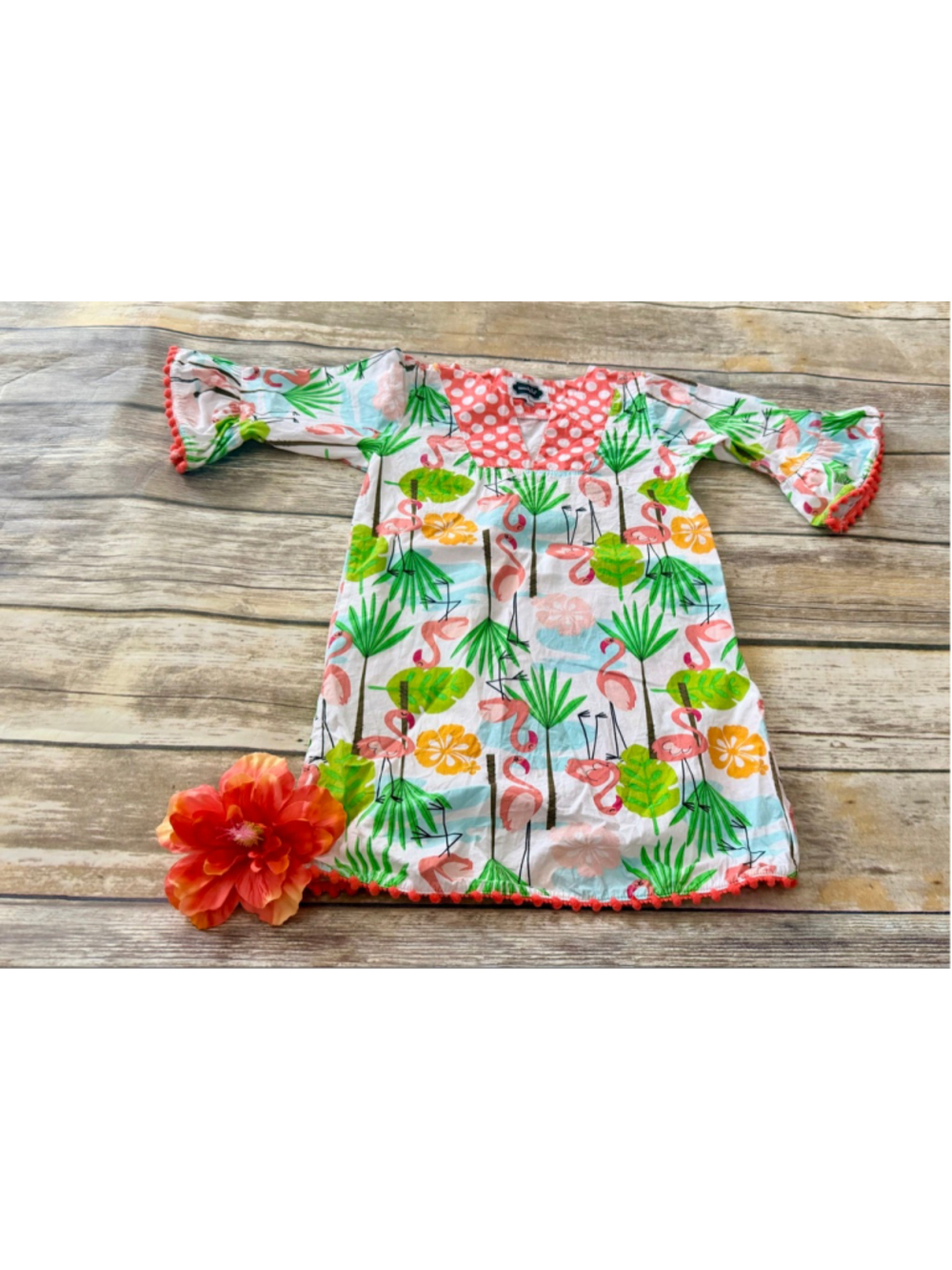 MUDPIE FLAMINGO DRESS-5T